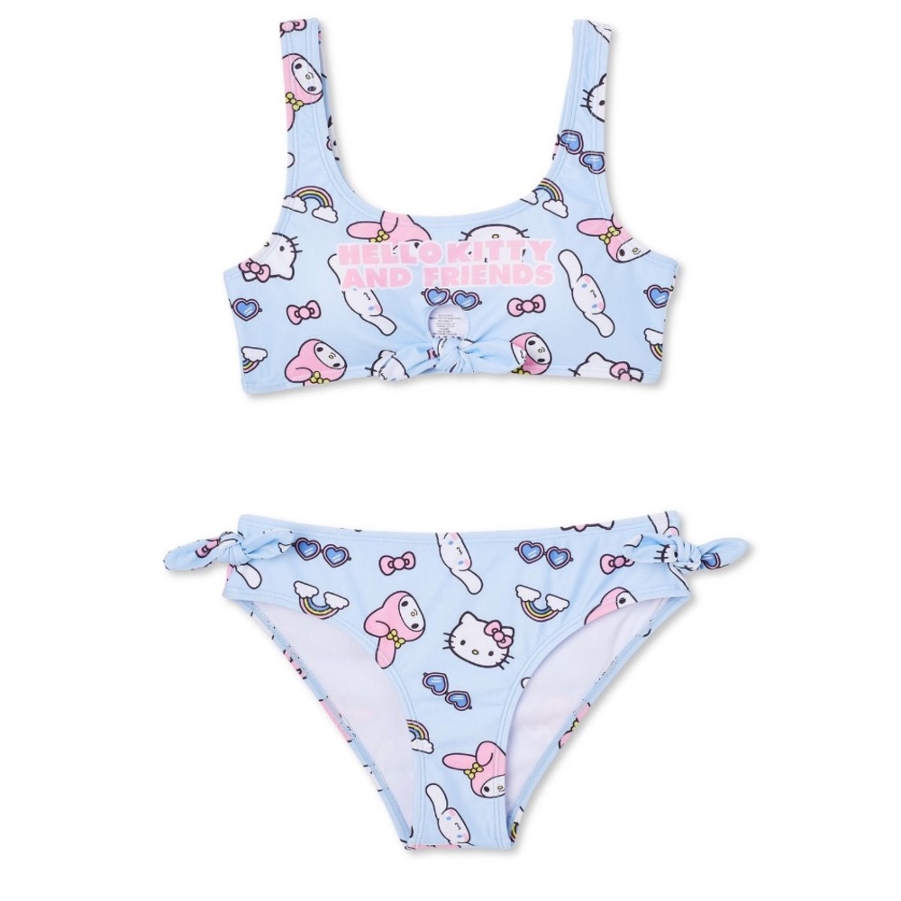 NWT XS 4/5 Hello Kitty and Friends Girls' Swim 2-Piece Set